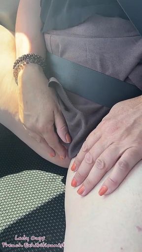 Wife Slut Woman Fountain in Car