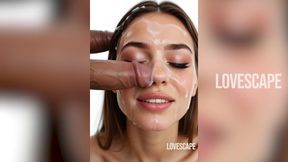 Intense Oral Session: Gagging, and Final Sticky Facial Reward