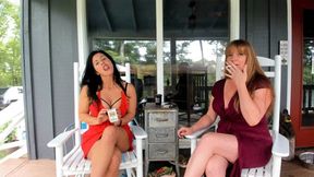 smoking duo brunette and ginger joi