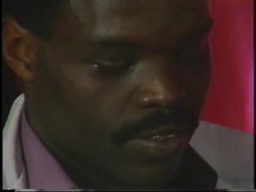 Black guy bends over and gets fucked with massive black cock