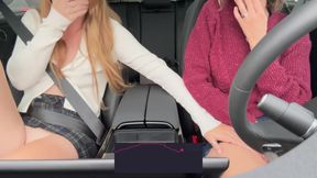 Serenity Cox And Nadia Foxx Take On Another Drive Thru With The Lushs On Full Blast!