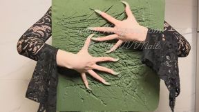 Scratching and tearing apart your back whilst asking whether you enjoy it - see description