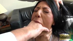 Brunette Candi Kayne gets throat fucked