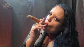 Smoking a Don Pancho Cigar