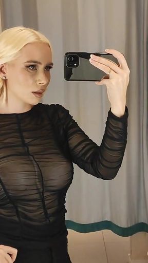 Must-share moment from &quot;Completely See Through Clothes, Try On Haul Transparent Clothes, at the fitting room&quot;