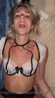 Ambie Bambiii - Ambie's College Creampie Surprise: Visiting BF Catches Her Off Guard