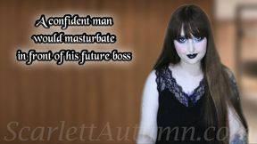 A confident man would masturbate in front of his future boss - WMV HD 1080p