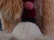 POV fursuit muzzle fuck and cumshot