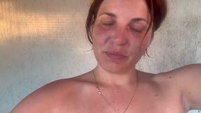 messy garbage humiliation, orgasm, behind scene and my comments - meeting with fans, trip 4