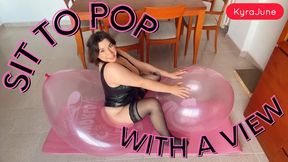 Sit to Pop with a View - Doll Balloon and Cattex 32" Longneck