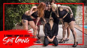 Six girls humiliate a business guy by spitting in his face (1080 EN-sub) Spit Fetish - Spitting - Saliva - Degradation - Humiliation - Female Domination - Male Slave