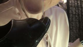 Dirty Worn Peeptoe Pumps Flooded with Mistress\' Saliva