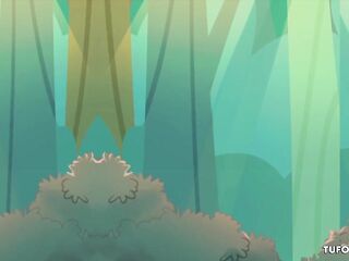 Peeing behind the bush - The Caipiras Video, porn toon!