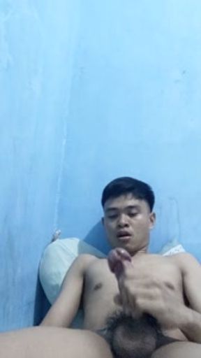 Handsome Asian Boy Jerking Off his Big Dick