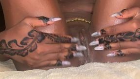 Hot ebony babe browngurl234 having alone time masturbating