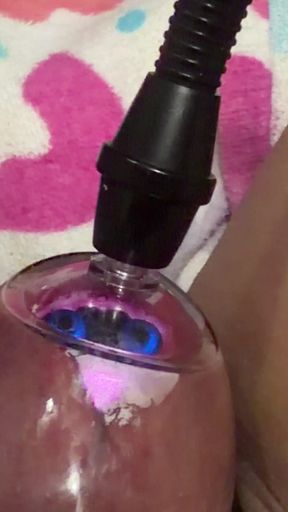 confident woman taking her time while owning her desire and letting the camera witness her pleasure with using a pussy pump.