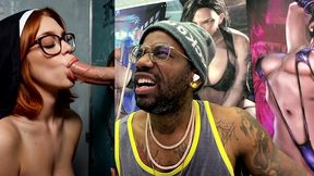 tight tits ginger nun slut sucking off a cummy cock in a glory hole, ai generated