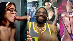 tight tits ginger nun slut sucking off a cummy cock in a glory hole, ai generated