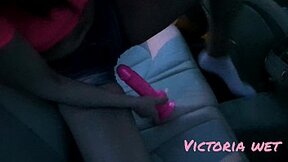 Victoria Wet masturbates a dildo in the car