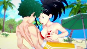 Momo Yaoyorozu and Izuku Midoriya have intense sex - My Hero Academia Hentai