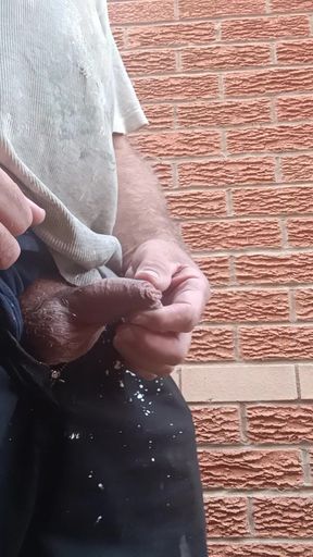 Soft Cock Outdoors on a chilly Day