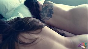 Threesome with Two Hot Brunettes