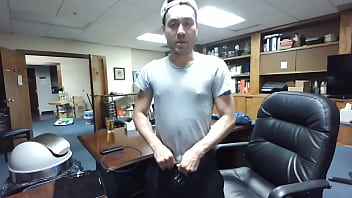 Finished work, smelling my feet and pulling out my dick