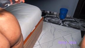 candy with a soft ass fucks this massive cock and makes him cum