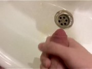 Jerking off on the sink