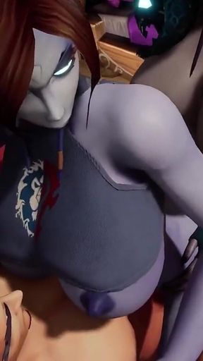 Threesome with a Futa Draenei - Warcraft Porn Parody