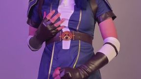 Cosplay - Caitlyn Kiramman Strokes Her Big Cock & Cums