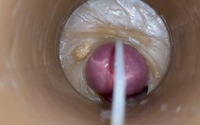 Camera Inside Deep Pussy Captures Cumshot