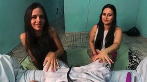 esposa dividindo o pau do marido com sua amiga