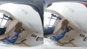 3DVR180 MARTINA tramples on the POV human-shaped carpet