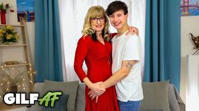 ”GilfAf- Ella Black Spreads Mature Cunt For Step-Grandson's Prick”