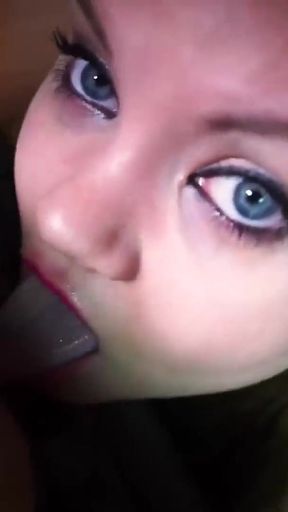 Emotional moment from &quot;Cute Brunette Lauren Sucks A Hard Cock And Get Her Pussy Fucked And Jizzed!&quot;
