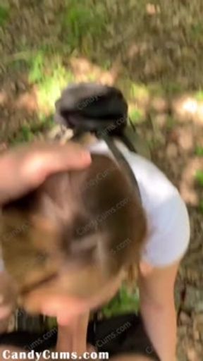 Random Jogger Gets Deepthroat on a Hiking Trail POV - CandyCourt
