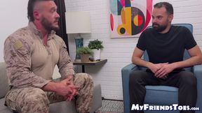 Scott Holliday relaxes while Thom worships his massive feet