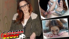 Dirty German chick Foxi Sani gets pounded rough casting - her tiny tatted bod.