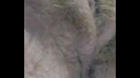 Grandma without panties outside