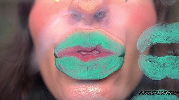 Minty messy deep octopus kisses + spit fetish