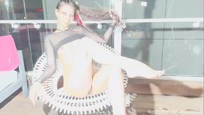 Anna Cherry goes nude and blows bubbles