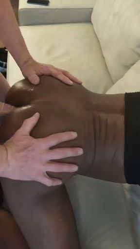 Black Sissy Cuck fucked by the Wife's White BWC Bull Lover   Clip 1