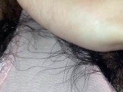開始1分でパンツがぐっしょり♡濡れやすい剛毛素人がパンツの隙間から指をじゅぽじゅぽオナニー【個人撮影】