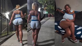 bow legged walk thick thighs natural fat ass redbone light skin boricua mami