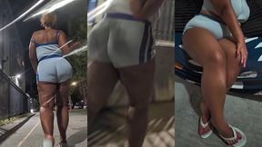 bow legged walk thick thighs natural fat ass redbone light skin boricua mami
