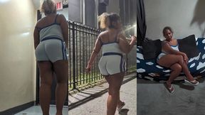 bow legged walk thick thighs natural fat ass redbone light skin boricua mami