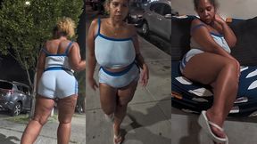 bow legged walk thick thighs natural fat ass redbone light skin boricua mami