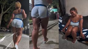 bow legged walk thick thighs natural fat ass redbone light skin boricua mami