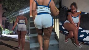 bow legged walk thick thighs natural fat ass redbone light skin boricua mami
